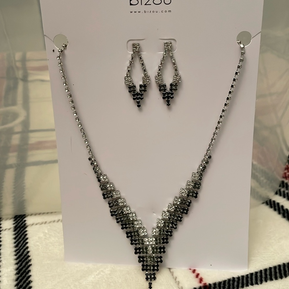 Bizou necklace and earring set NWT